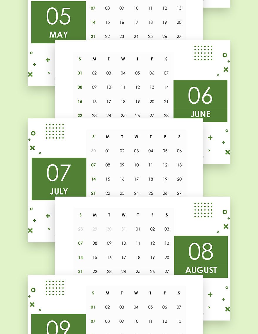 Yearly Accounting Desk Calendar Template