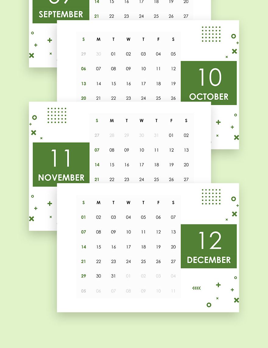 Yearly Accounting Desk Calendar Template
