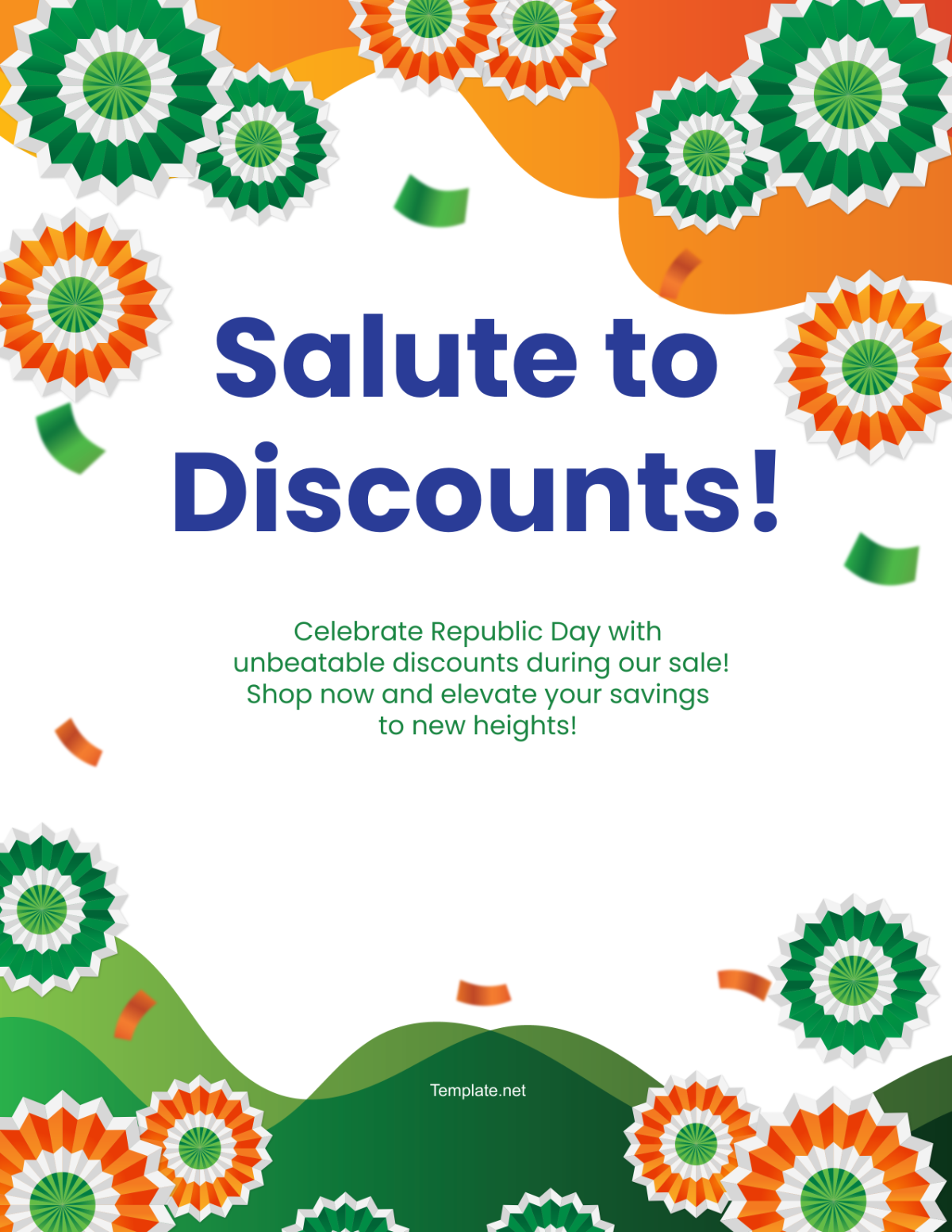 Republic Day Sale Flyer Template