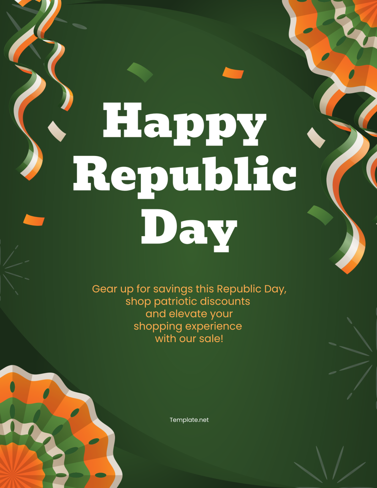 Republic Day Celebration Sale Template