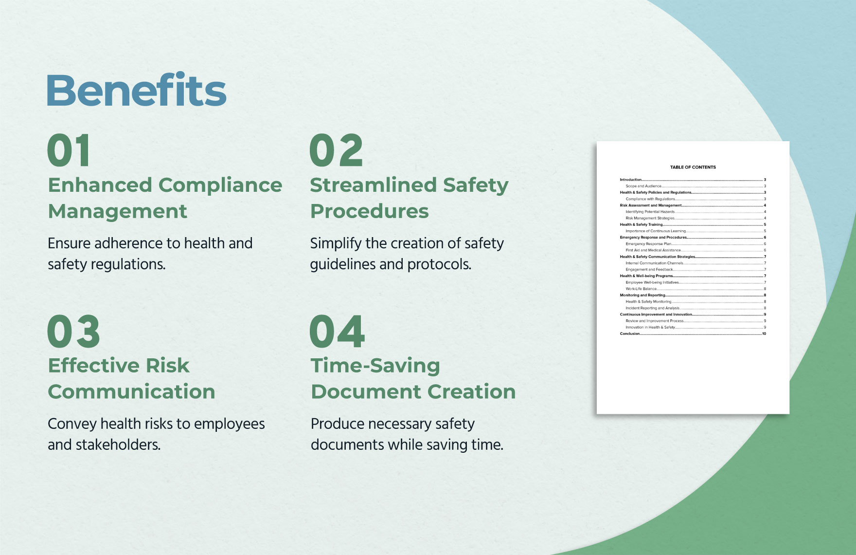 Health & Safety Communication Management Journal Template