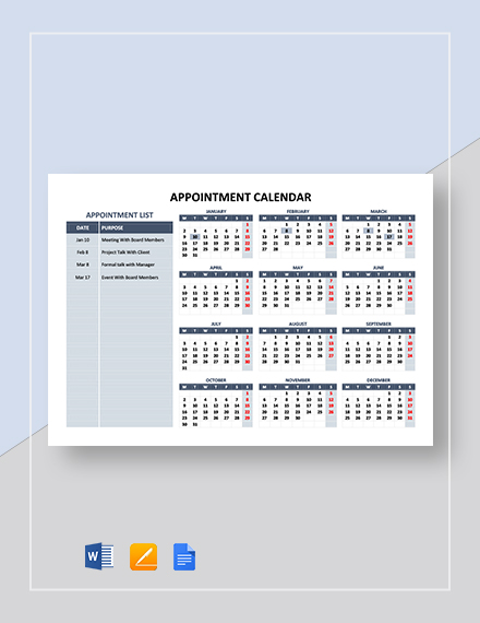 free sample appointment calendar template word google calendar appointment template