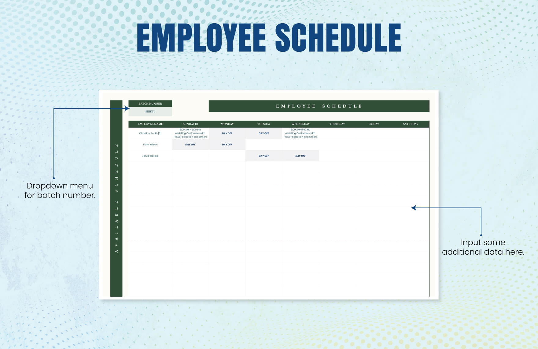 Employee Schedule Template