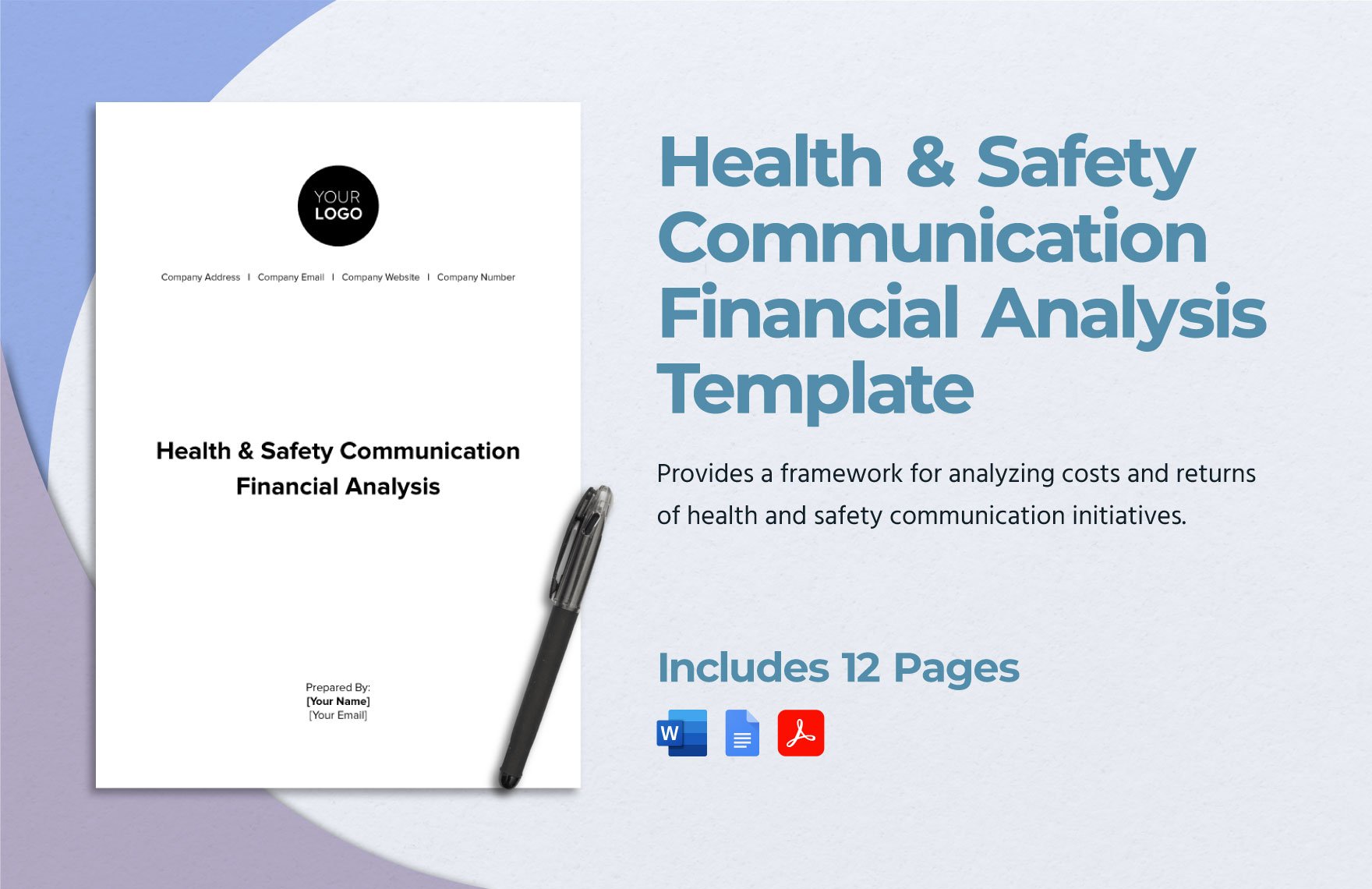 Health & Safety Communication Financial Analysis Template