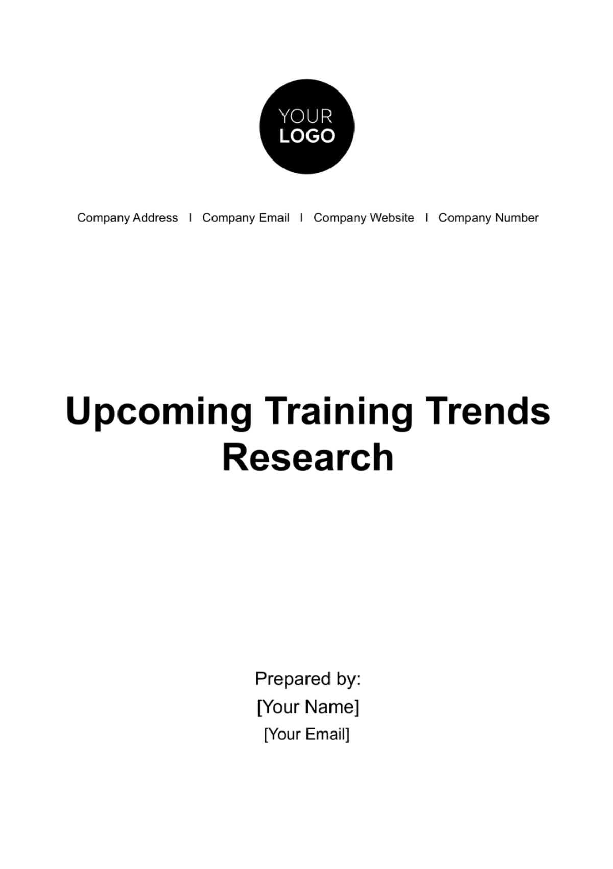 Upcoming Training Trends Research HR Template