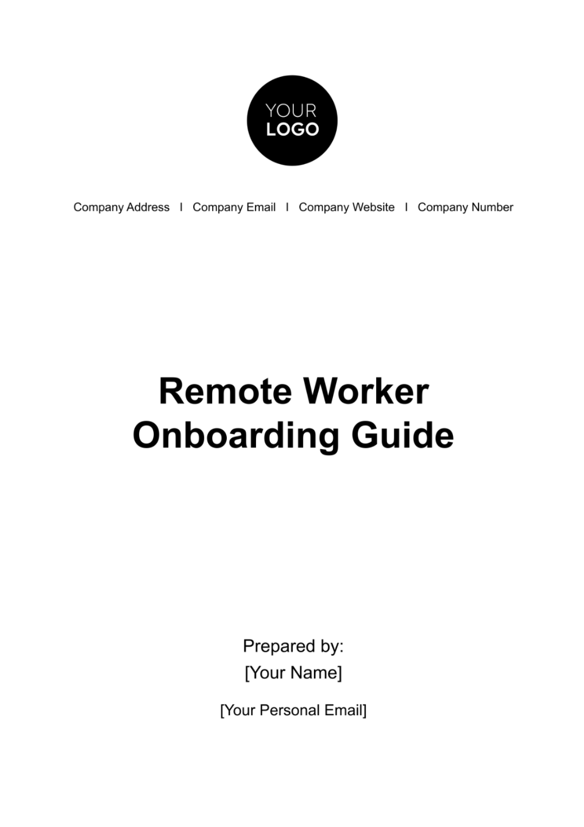 Free Remote Worker Onboarding Guide HR Template
