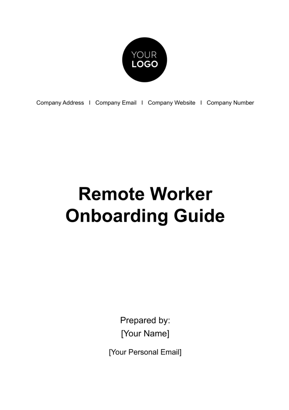 Remote Worker Onboarding Guide HR Template - Edit Online & Download