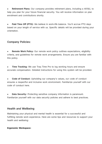 Free Remote Worker Onboarding Guide HR Template to Edit Online