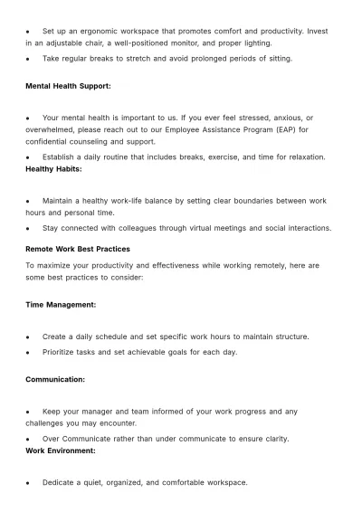 Free Remote Worker Onboarding Guide HR Template to Edit Online