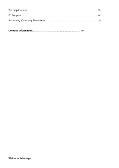 Free Remote Worker Onboarding Guide HR Template to Edit Online