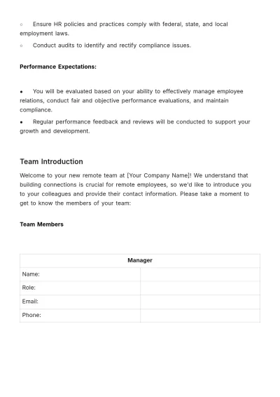 Free Remote Worker Onboarding Guide HR Template to Edit Online