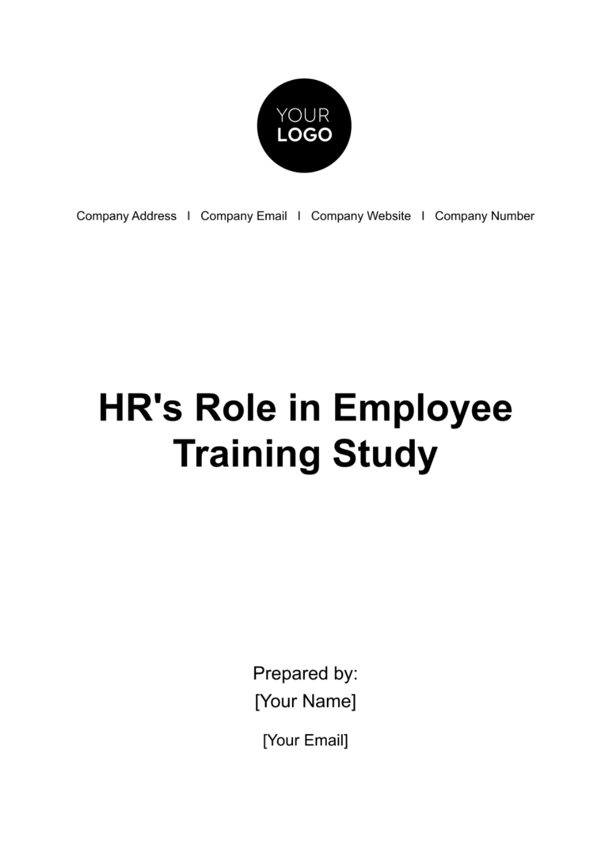 Free HR's Role in Employee Training Study Template