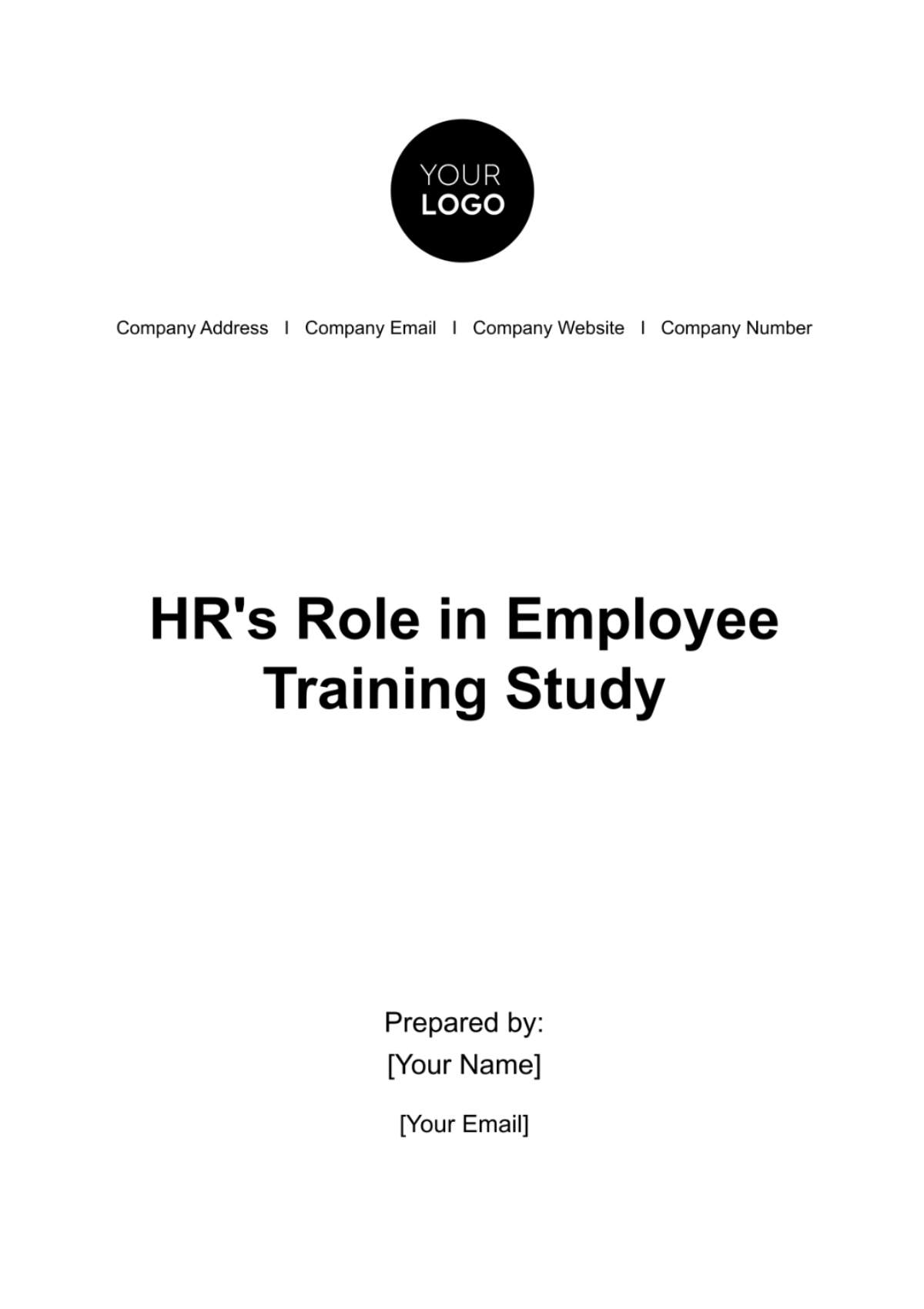 HR's Role in Employee Training Study Template - Edit Online & Download