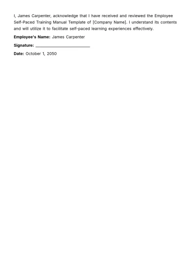 Free Employee Self-paced Training Manual HR Template to Edit Online