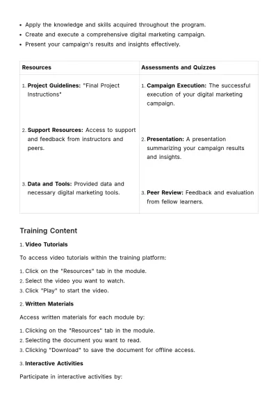 Free Employee Self-paced Training Manual HR Template to Edit Online