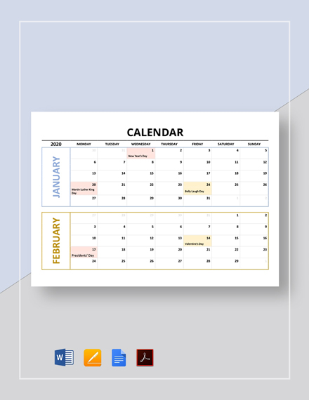Calendar Template For Pages Mac from images.template.net