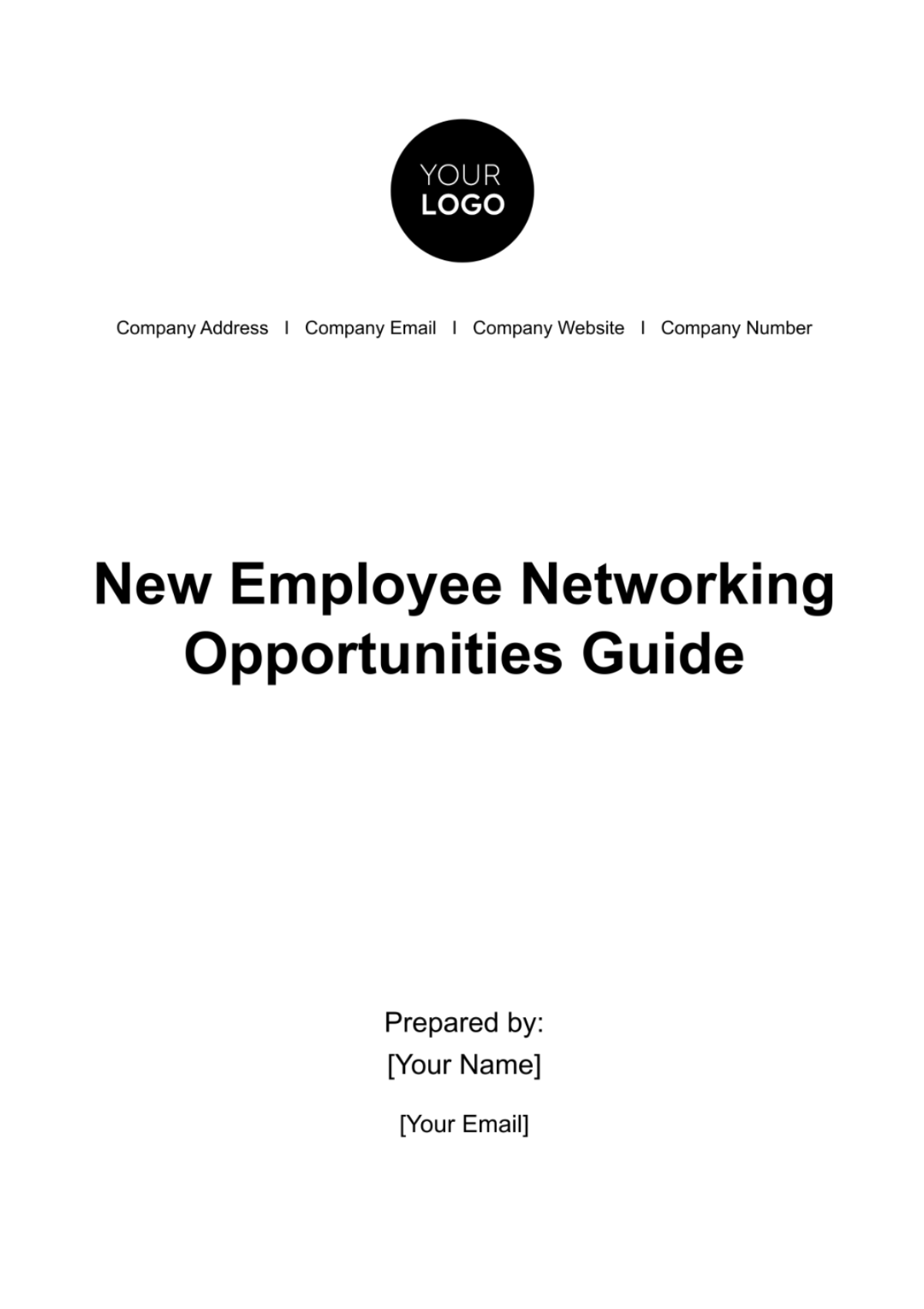 Free New Employee Networking Opportunities Guide HR Template