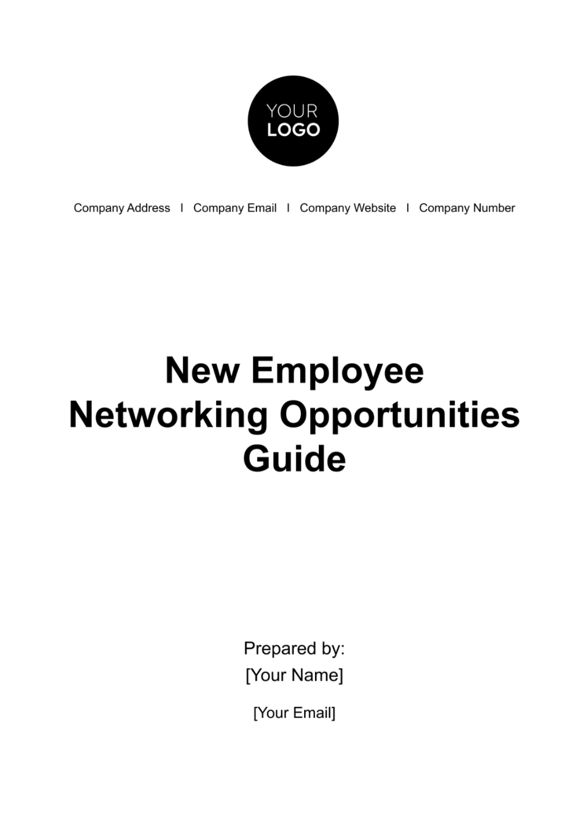 New Employee Networking Opportunities Guide HR Template - Edit Online & Download