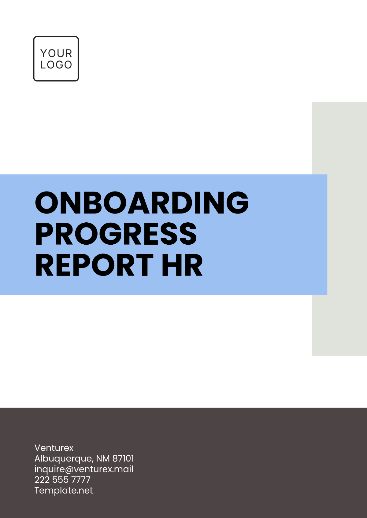 Onboarding Progress Report HR Template - Edit Online & Download