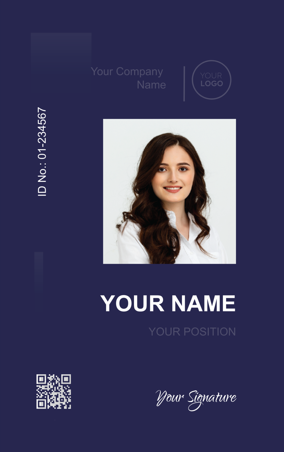 Customer Service Manager ID Card Template