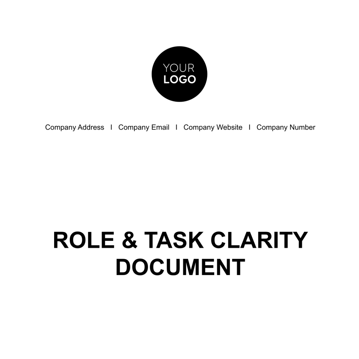 Role & Task Clarity Document HR Template - Edit Online & Download