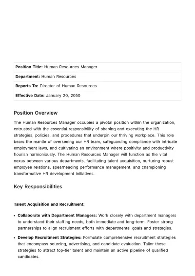Free Role & Task Clarity Document HR Template to Edit Online