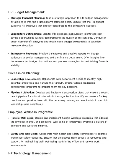 Free Role & Task Clarity Document HR Template to Edit Online
