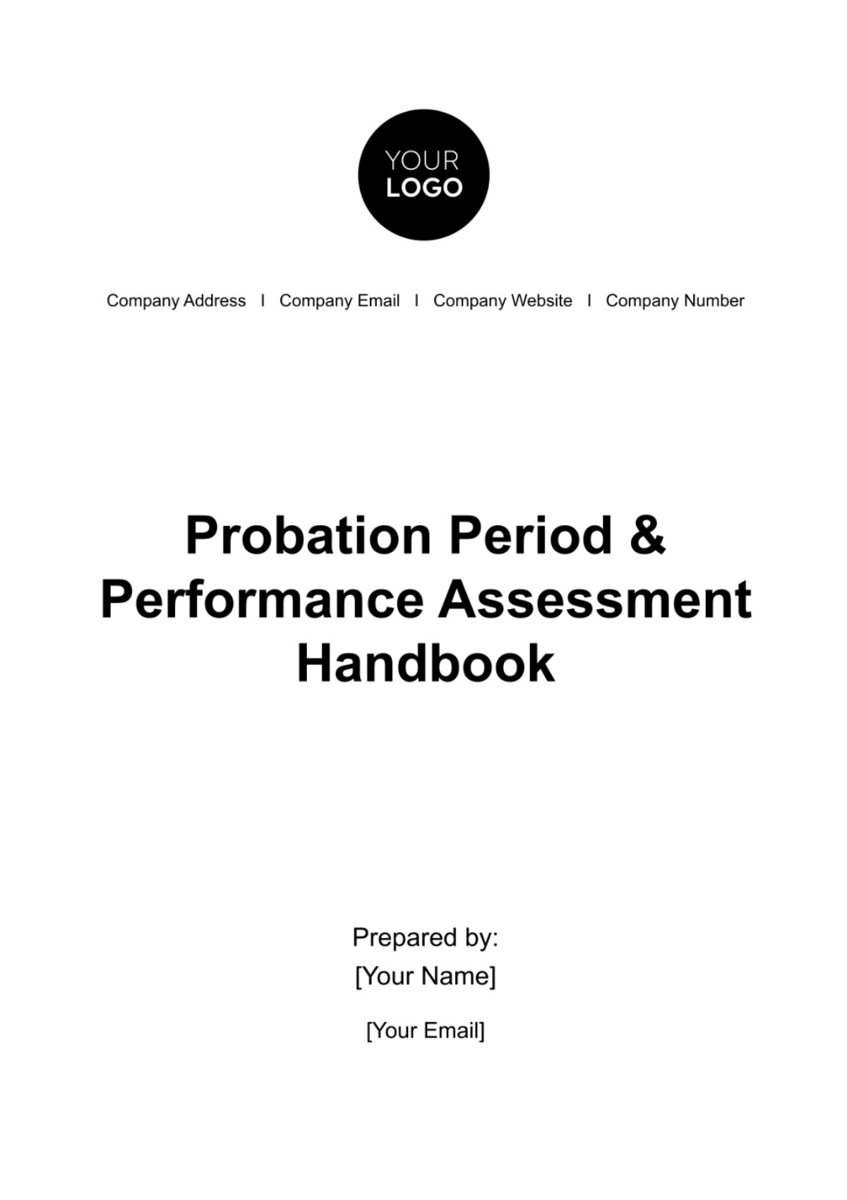 Free Probation Period & Performance Assessment Handbook HR Template