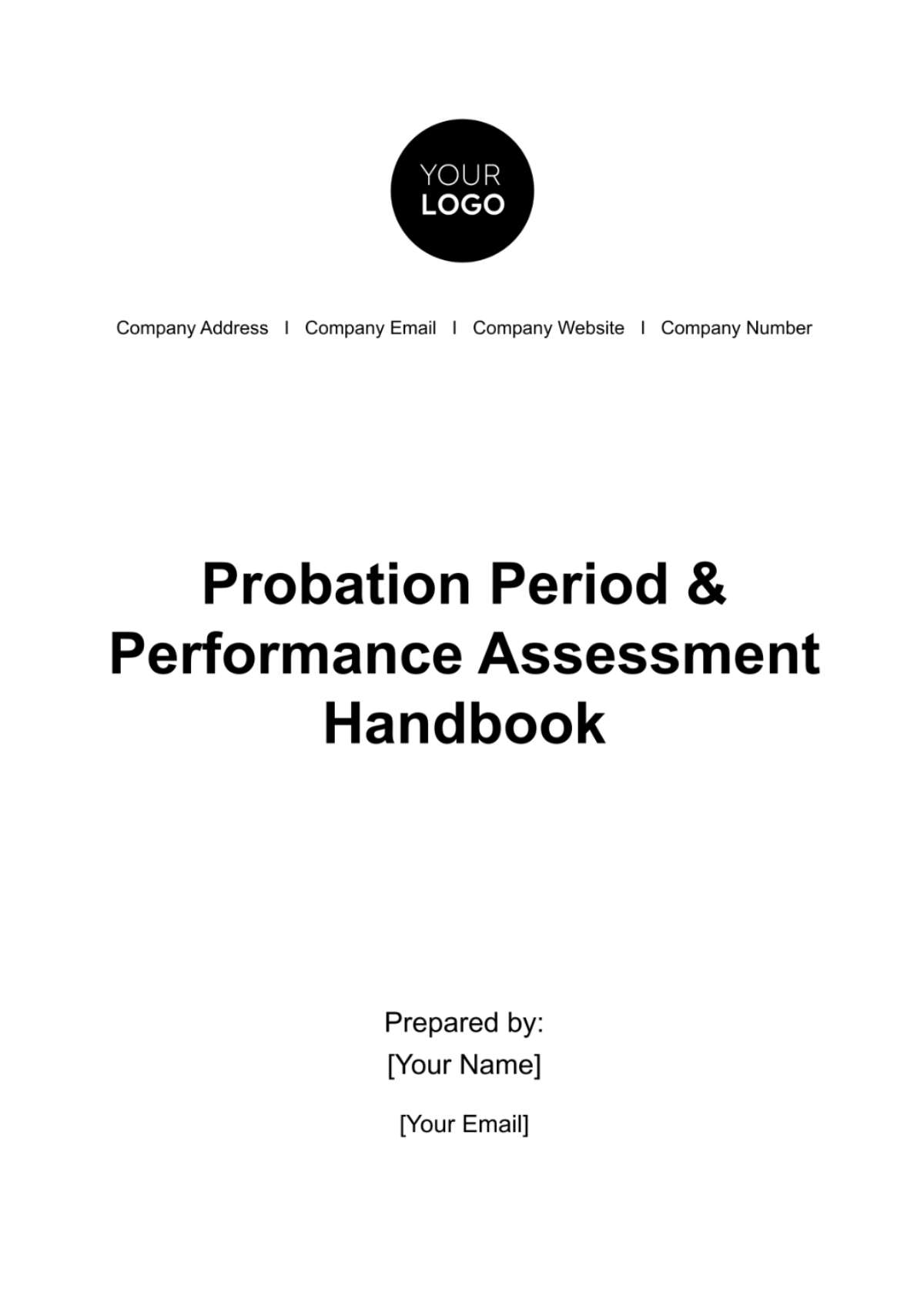 Probation Period & Performance Assessment Handbook HR Template - Edit Online & Download