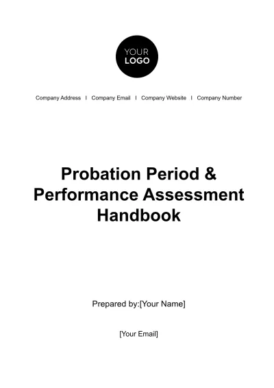 Free Probation Period & Performance Assessment Handbook HR Template to Edit Online