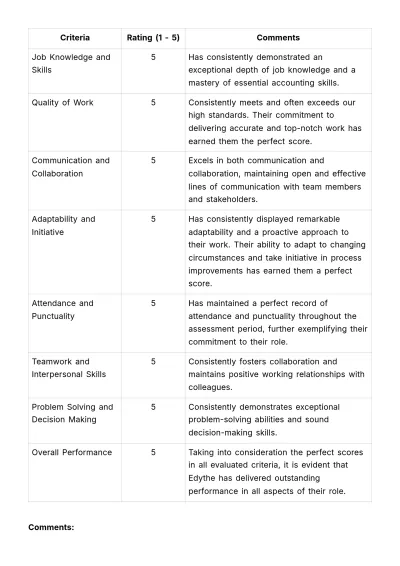 Free Probation Period & Performance Assessment Handbook HR Template to Edit Online