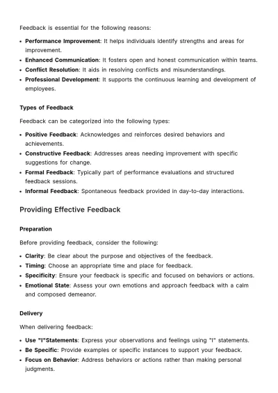 Free Effective Feedback Guide HR Template to Edit Online