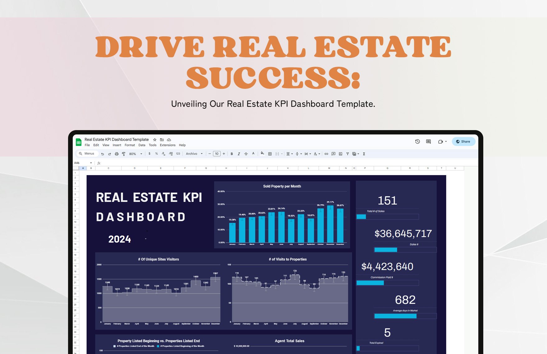 Real Estate KPI Dashboard Template