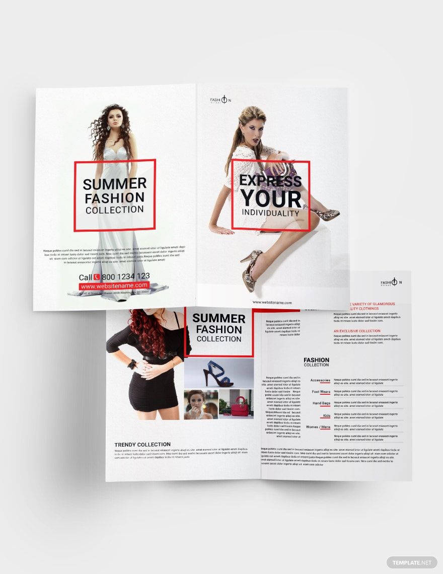 Fashion Bi-Fold Brochure Template