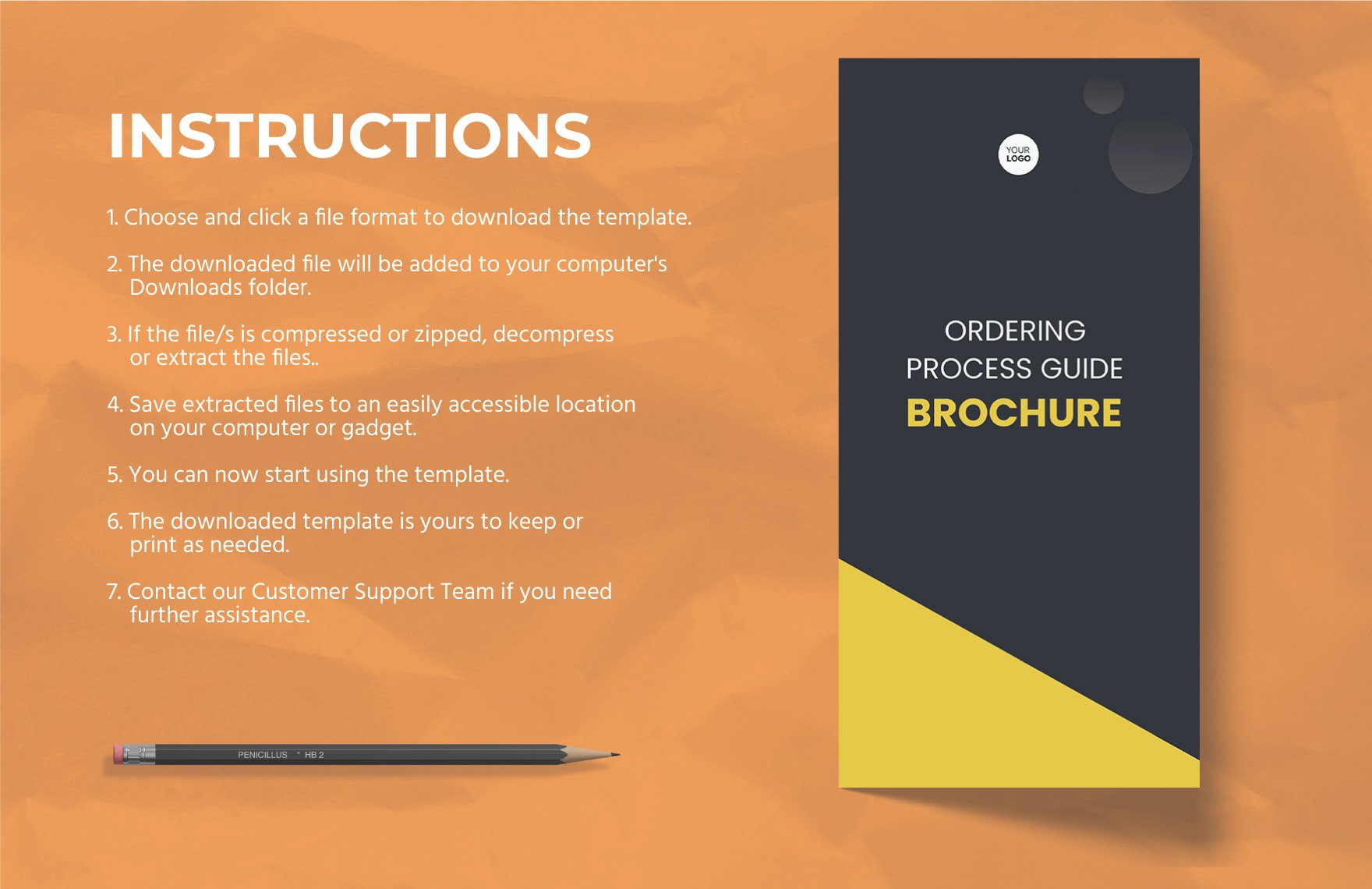 Ordering Process Guide Brochure Template