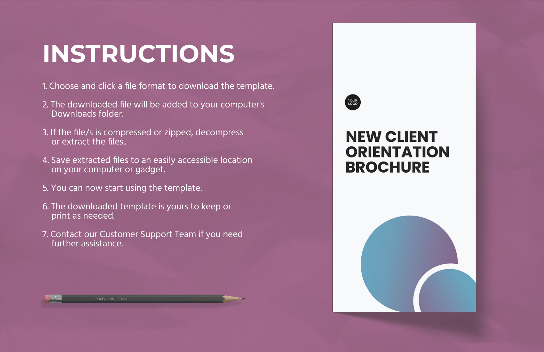 New Client Orientation Brochure Template