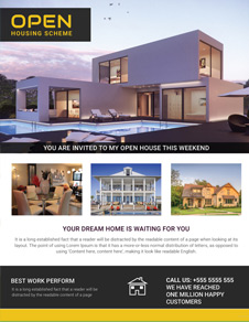 Broker Open House Flyer Template in Adobe Photoshop, Illustrator ...