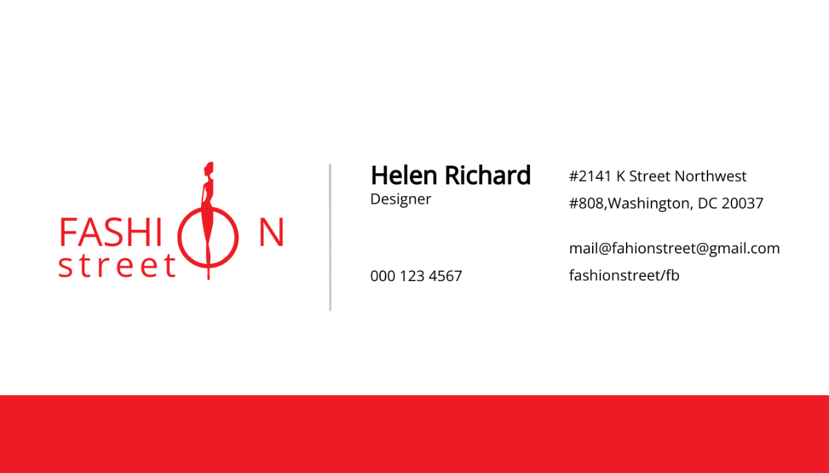 Simple Fashion Business Card Template