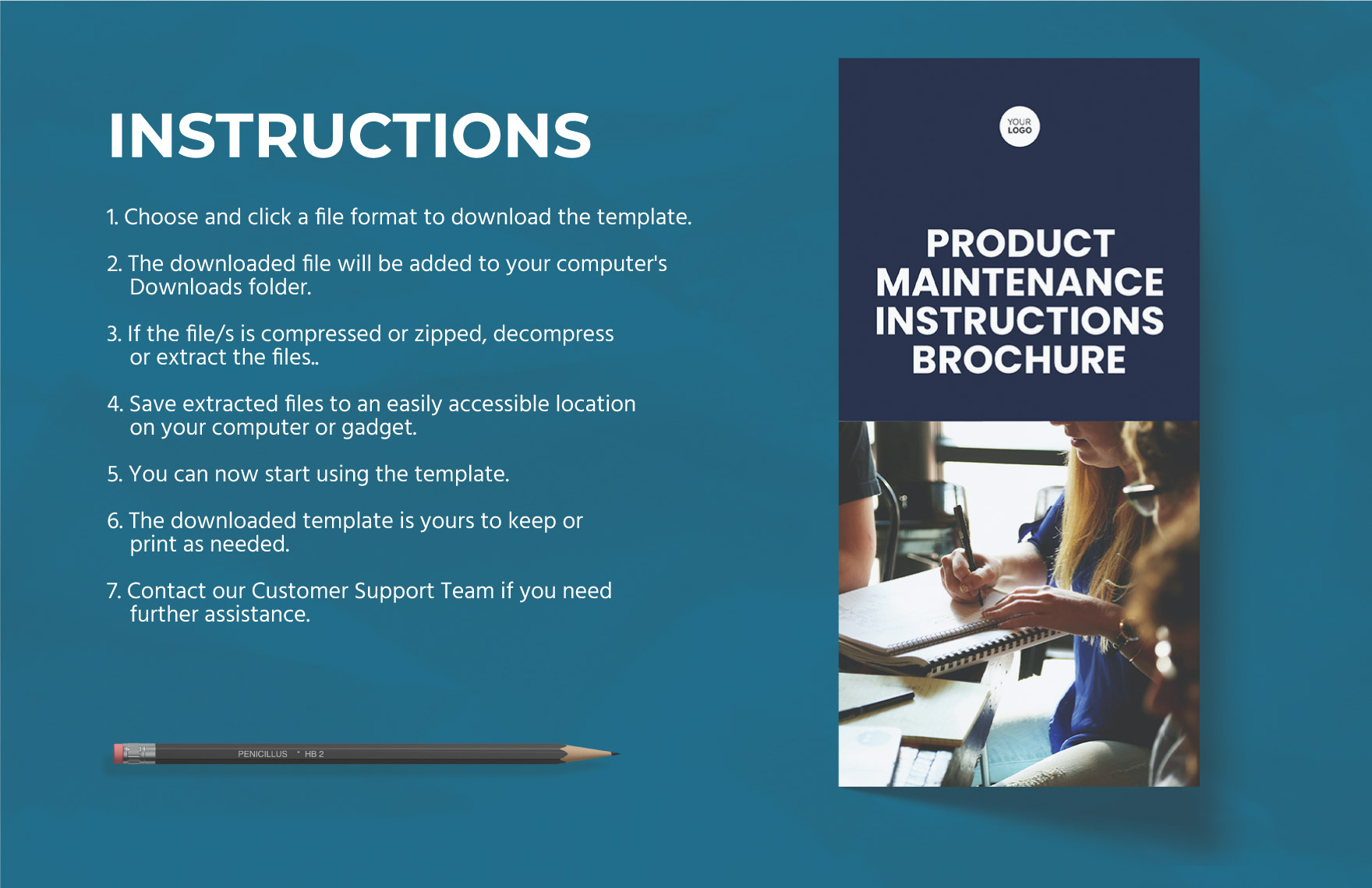 Product Maintenance Instructions Brochure Template