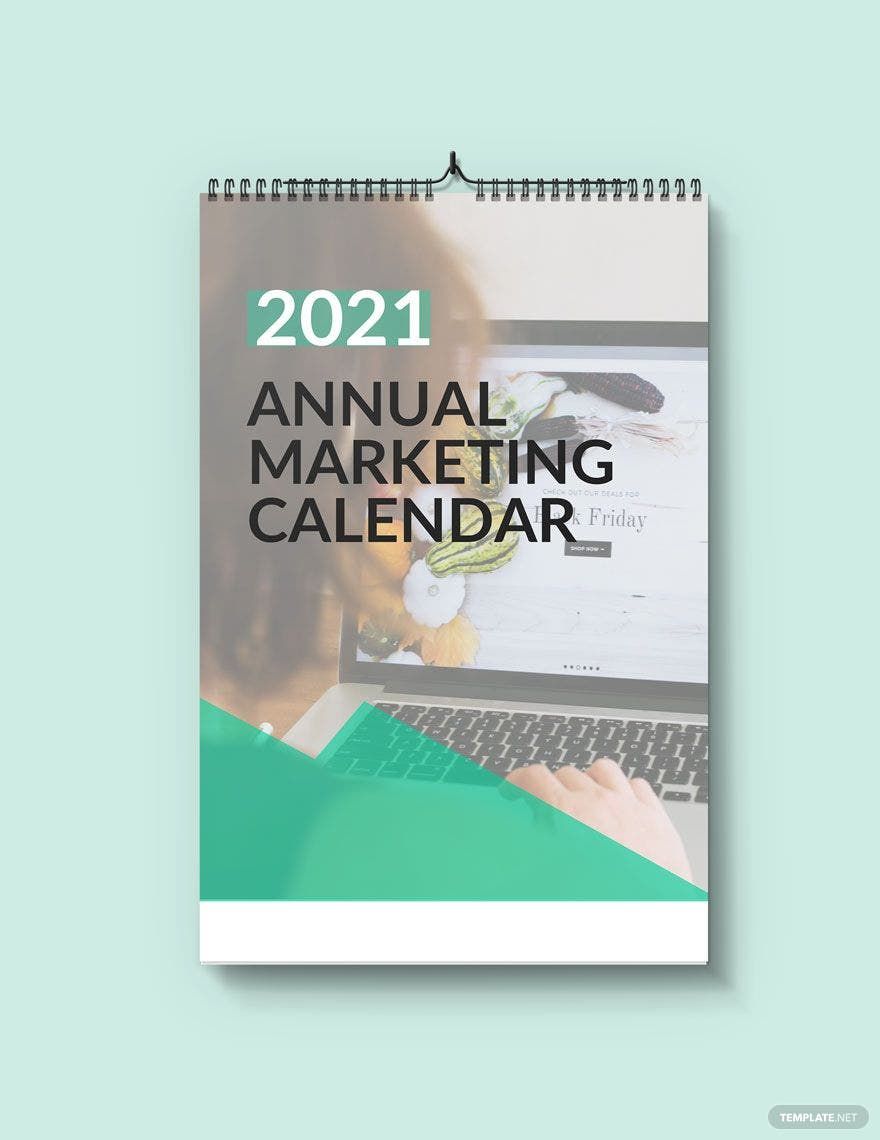 Annual Marketing Desk Calendar Template