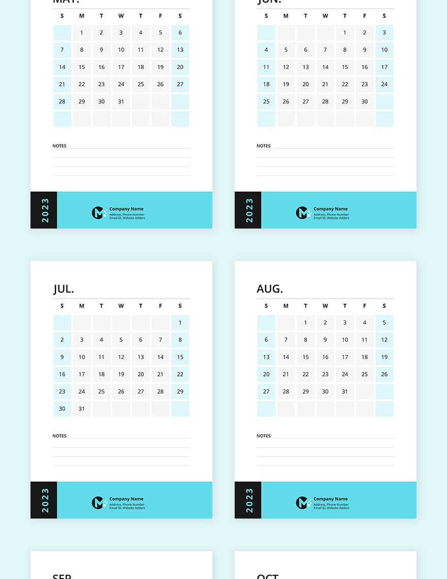 Business Inventory Desk Calendar Template