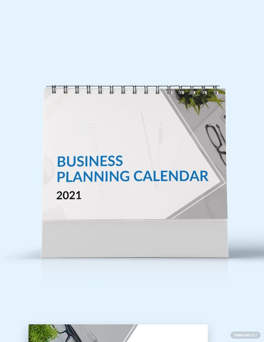 Business Planning Desk Calendar Template