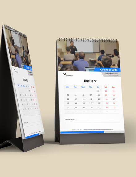 Business Training Desk Calendar Template - Google Docs, Word, Apple ...