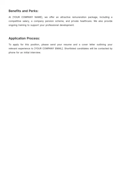 Free Transport Planner Job Description Template to Edit Online