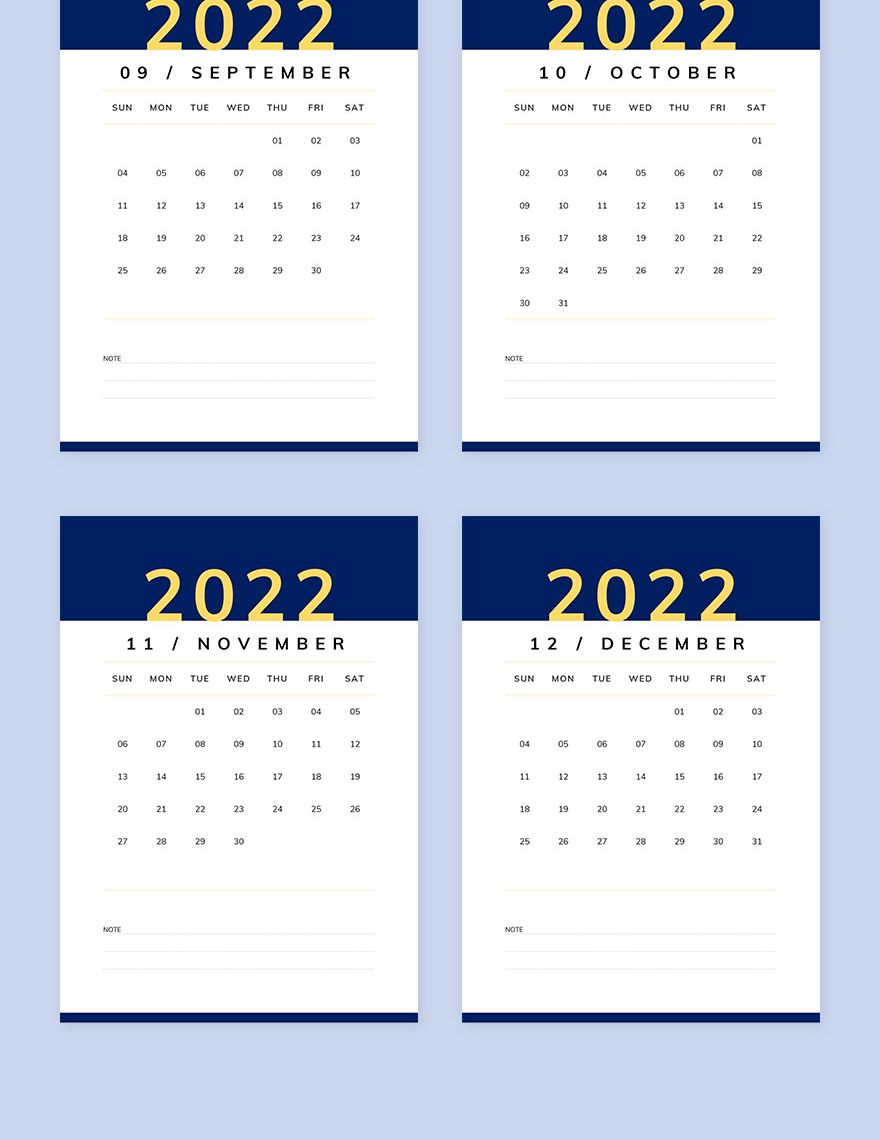 Business Trip Desk Calendar Template