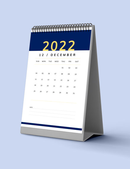 Business Trip Desk Calendar Download