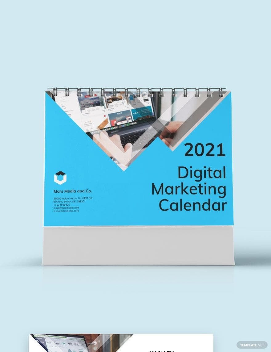 Digital Marketing Desk Calendar Template