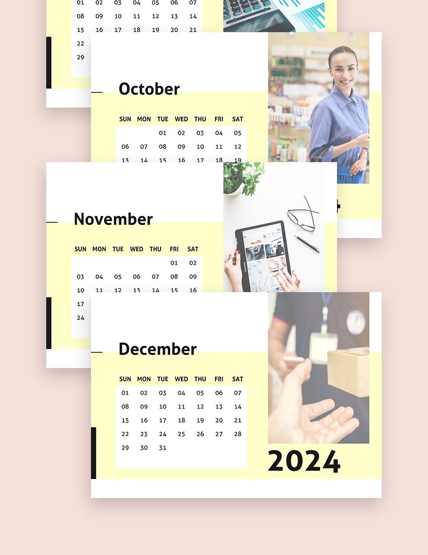 Ecommerce Marketing Desk Calendar Template