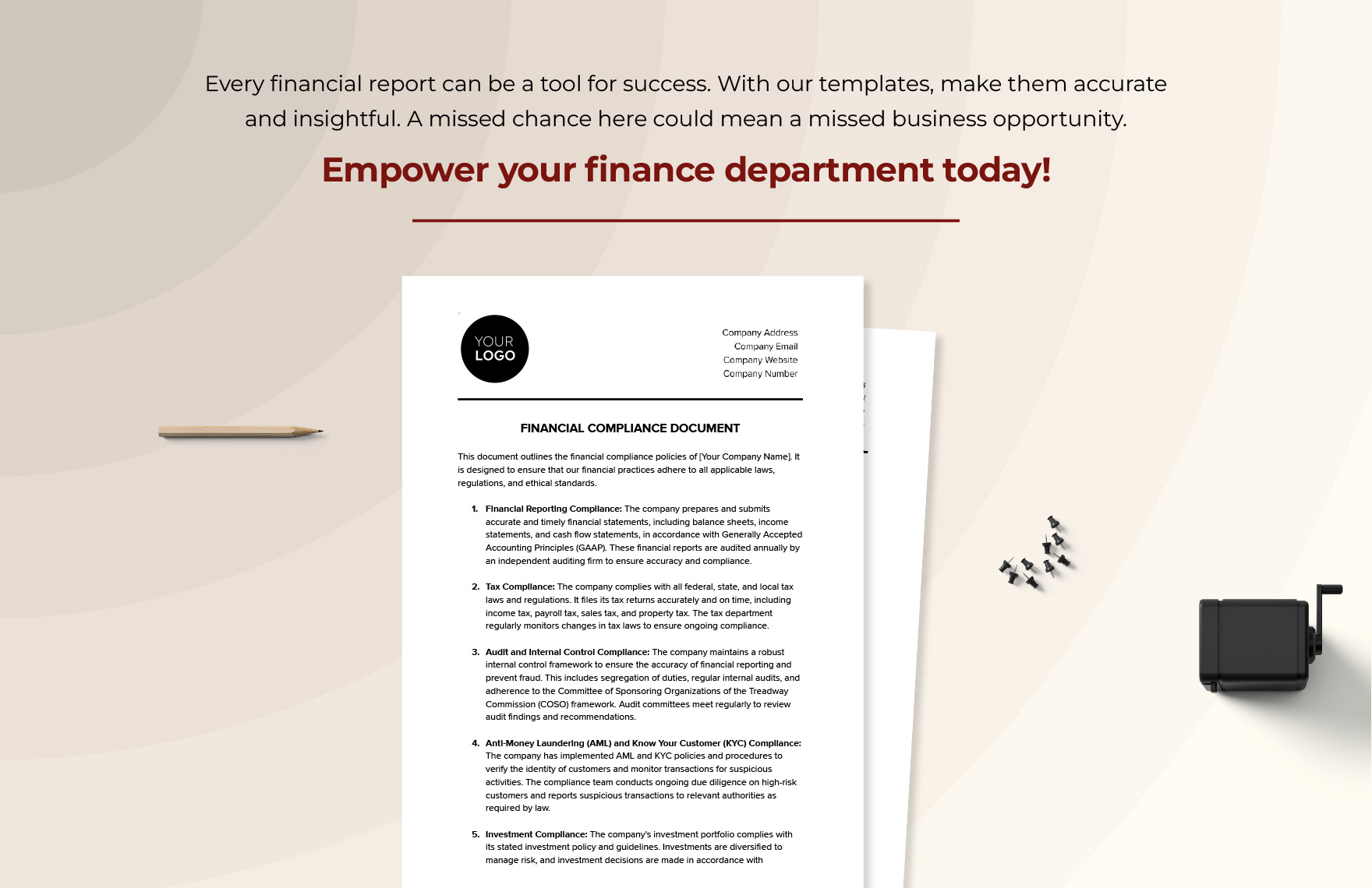 Financial Compliance Document Template