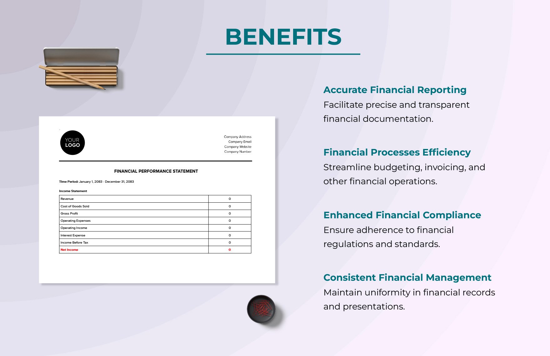 Financial Performance Statement Template